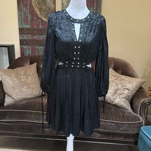 Maje | Dresses | Maje Studded Embroidered Satin Dress | Poshmark